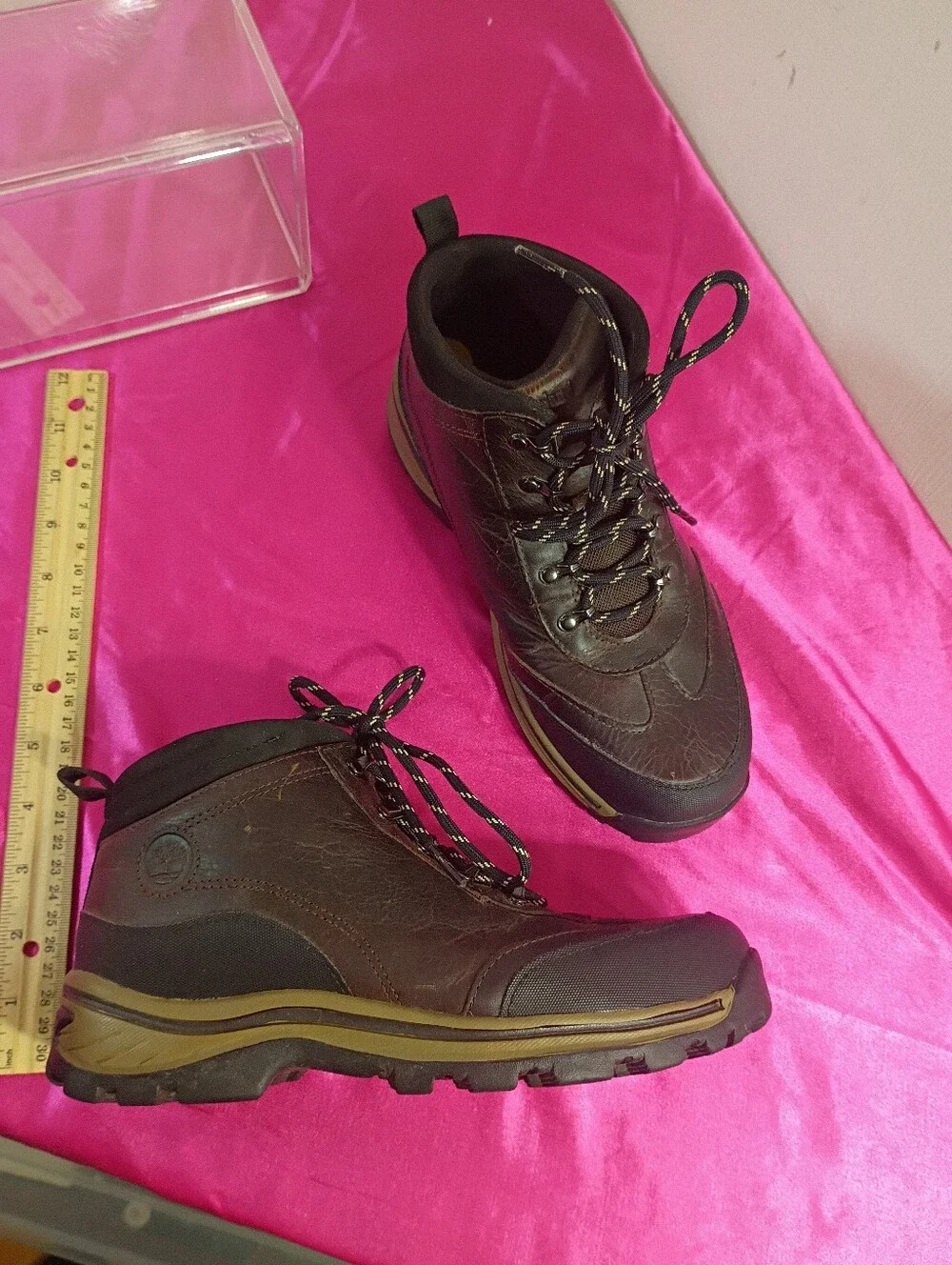 Timberland Mens SZ 5 Back Road 22913 Brown Hiking Boots Lace Up .